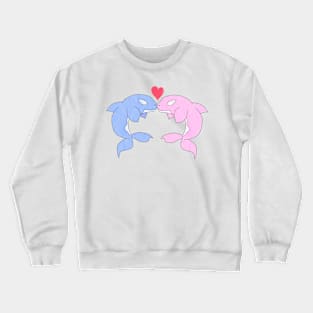 Orcas In Love Crewneck Sweatshirt